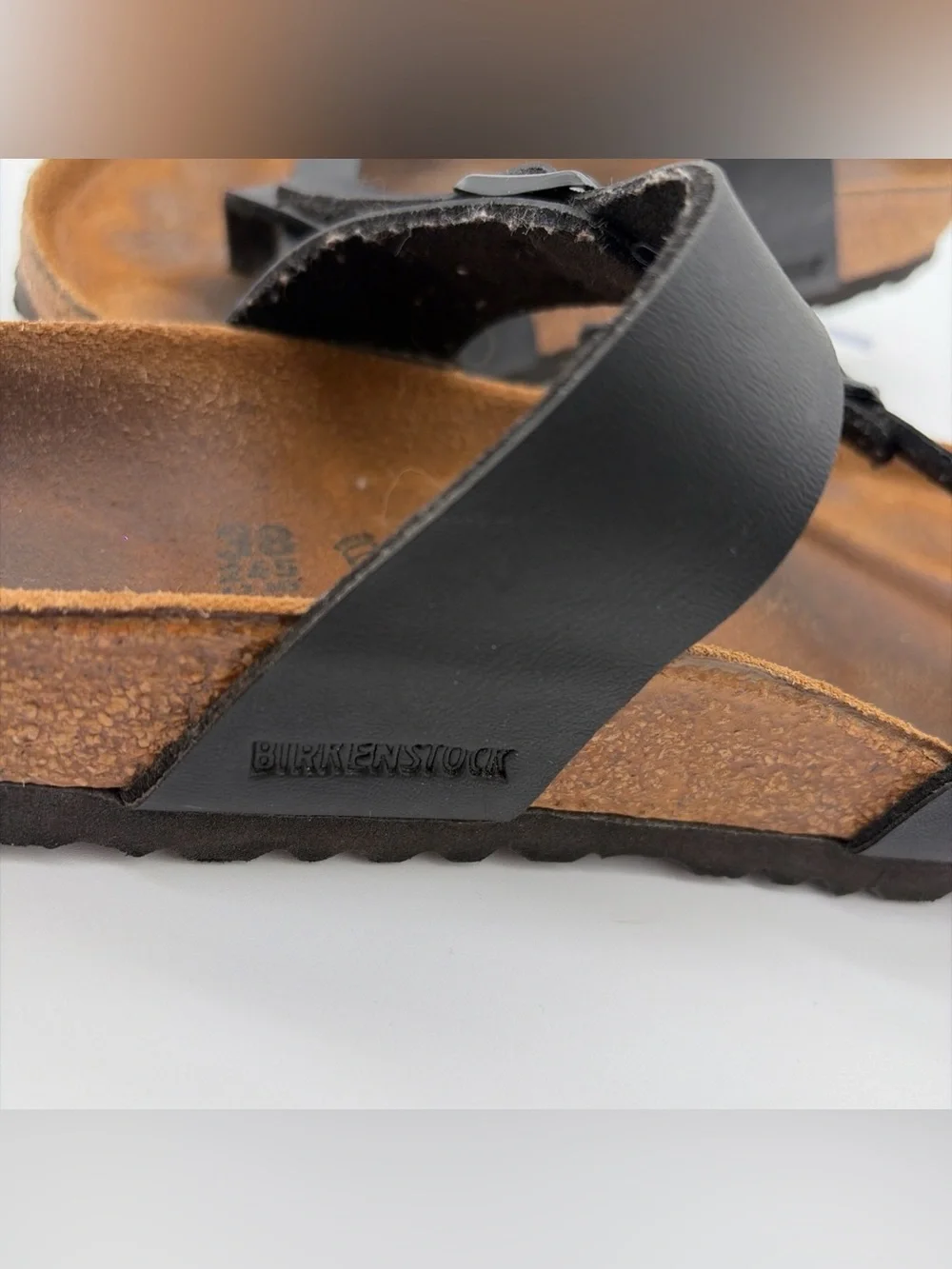 BIRKENSTOCK Mayari Leather Black Birks Sandals Size 38 Summer Casual Comfortable - Picture 6 of 7